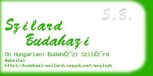 szilard budahazi business card